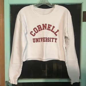 Long Sleeve Cornell University Crop Top